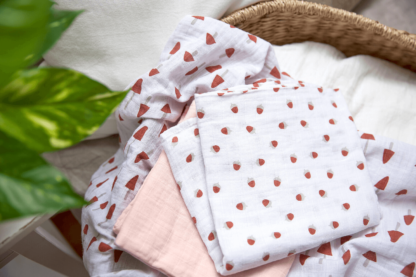 Lässig Swaddle L 3er Little Forest powder pink