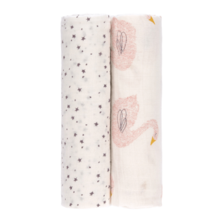 Lässig Swaddle Heavenly Soft XL 2er Kleiner Schwan