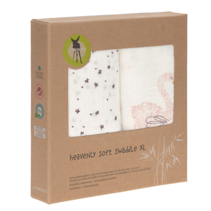 Lässig Swaddle Heavenly Soft XL 2er Kleiner Schwan