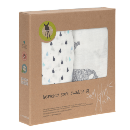 Lässig Swaddle Heavenly Soft XL 2er Kleiner Wal